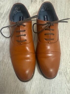 Bruno Marc Kids Tan Leather Dress Oxfords